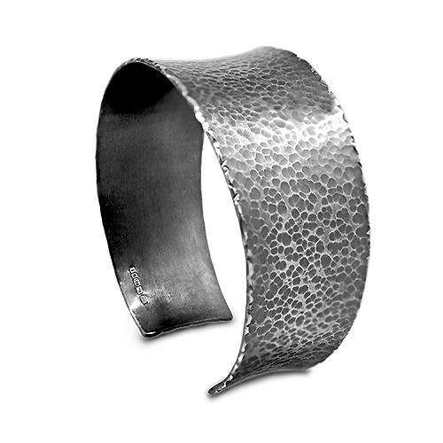 Textured sterling silver bracelets, cuffs and bangles